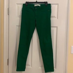 Abercrombie & Fitch Green Jean